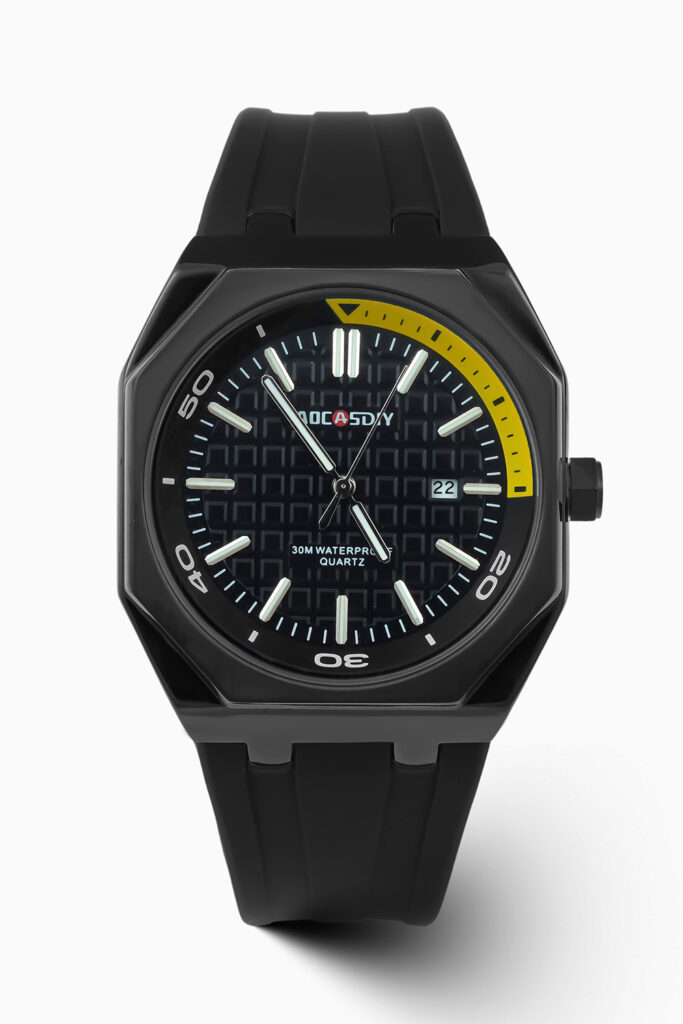 AOCASDIY Velocity Sport inspired luxury watch with sporty dial and modern design.